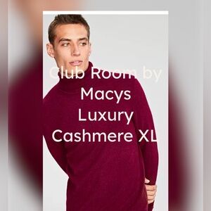 Club Room XL Cashmere Sweater Cabernet